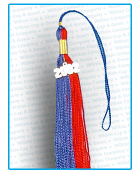 Souvenir Royal Blue & Red Mustang Tassel