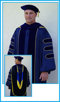 Official UC PhD Regalia Outfit - Gown, Hood & Tam